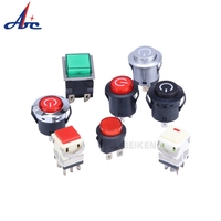 Penjualan laris tipe tombol bulat tipe Plunger tajam tombol tekan logam mati 2A 250VAC dengan terminal Solder 2 Pin samping