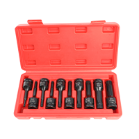 10 pièces 3/8 pouces Torx Driver Impact Socket Set Impact Torx Star Socket Bits M5 - M18