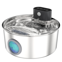 Fontaine à eau intelligente pour animaux de compagnie en acier inoxydable, écologique, durable, avec capteur, distributeur d'eau automatique pour chat, pompe silencieuse, facile à nettoyer