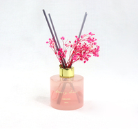 Bouteille de diffuseur de roseau en verre élégant de luxe clair en gros d'usine avec bouteille d'aromathérapie de cylindre de roseau de bâton de parfum 100ml 150ml