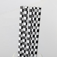 Pailles rigides en PP imprimées couleur, motif léopard, diamètre 7,3 mm, en stock, pour l'exportation (produit phare)