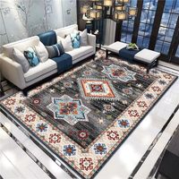 Tapis moderne minimaliste en polyester imprimé pour salon, bureau, salle de thé, décoration, tapis résistant aux plis