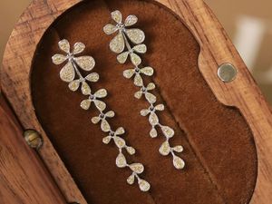 Pendientes Lineales de Diamantes Amarillos Naturales de 0.4CT y Oro Real de 18K de Xinfly Luxury Jewelry, Dos Formas de Usar, para Damas - Product Image 2