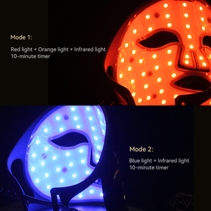 หน้ากากซิลิโคนบำบัดด้วยแสงสีแดง เกรดอาหาร 510K ไฟ LED อินฟราเรดแบบมือถือ สำหรับบำบัดผิวหน้าด้วยโฟตอน ใช้ในบ้าน - Product Image 2