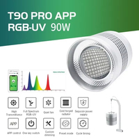 WEEK AQUA T90Pro 90W RGB + UV Full Spectrum Downlight planté d'eau douce Bluetooth App Control pour Aquarium planté aquatique