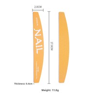 Lime à ongles japonaise double face en EVA de haute qualité à grain grossier pour manucure, bande de polissage lavable en éponge