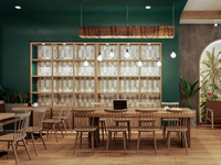 Comptoir de présentation en verre pour café commercial avec éclairage LED, équipement de boulangerie, personnalisation complète du magasin