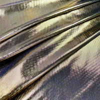 Tissu tricoté brillant à petits pois pour vêtements de scène féminins, 100 % polyester, trame 120 g/m², extensible, anti-boulochage, avec effet feuille d'aluminium, pour machine à tricoter