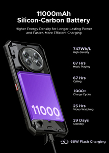 Teléfono Móvil Resistente Doogee 5G Android 16 NFC Versión Global 16+1TB Cámara de Visión Nocturna de 64MP 11000mAh DoogeeV50 Pro - Product Image 4