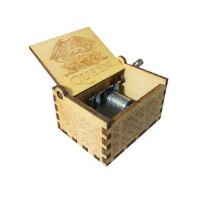 Nueva <span class=keywords><strong>Caja</strong></span> de Música de Madera con Manivela, Personalizada, Grabada con Láser - Product Image 1