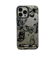Coque de Téléphone Papillon Esquissé pour iPhone 17 Pro Max 16 Plus 13 16 Pro 12 Pro 11 Pro Xr Xs Series, Coque de Téléphone Intégrale Anti-Chute