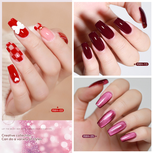 Niet-Giftige Langdurige Nagelgellak Kerst Rode Kleur Collectie Semi-Permanente Nagel 15Ml Franse Prachtige Kleurenset - Product Image 6
