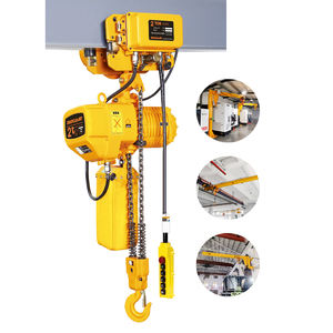 เครื่องยกโซ่ไฟฟ้า1ตัน, เครนยกโซ่ไฟฟ้า380โวลต์ความเร็วเดียวพร้อมที่ควบคุมรถเข็น - Product Image 1