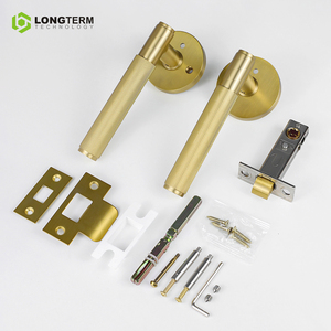 Langlebiges Lineares Messing-Hebelgriff-Schloss-Set Privatsphärenschlösser mit Rosetten für Innentüren - Product Image 3