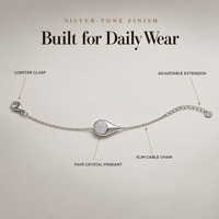 Bracelet unisexe Hiphop en fer, style Europe-Amérique, élégant, minimaliste, forme goutte d'eau, serti de zircons, luxueux et discret, pour le marché international