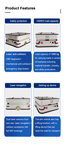 รถ AGV/AMR แบบปรับแต่งได้ bibo TZBOT พร้อมเซ็นเซอร์เลเซอร์ตรวจจับสิ่งกีดขวาง รับน้ำหนักได้ 150 กก. ถึง 1000 กก. สภาพใหม่ สำหรับใช้ในฟาร์มและคลังสินค้า - Product Image 5