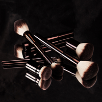Set Kuas Makeup Vegan Custom HG 29 Pcs, Rambut Sintetis Bebas Kekejaman, Gagang Aluminium, Label Pribadi OEM