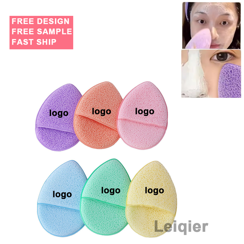 Custom logo Facial Sponge Colorful Strong