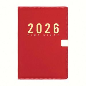 Personalized <b>A5</b> Size Dated Daily Weekly Monthly Leather Cover Hardcover Custom Logo Sewing Bound Planners <b>Diary</b> Notebooks 184 - Product Image 4