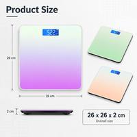 Báscula Inteligente con Gradiente de Color Único, Báscula Digital Bluetooth para Baño con Soporte para Aplicaciones, Seguimiento de Datos de Peso y Estado Físico