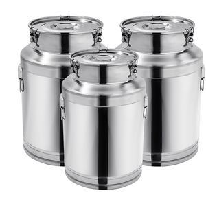 Bidons à lait en acier inoxydable 304 de différentes tailles (10L, 15L, 20L, 25L, <span class=keywords><strong>30L</strong></span>) / Seau de stockage de liquides avec couvercle, réservoir scellé - Product Image 2