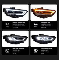 Kit de phares avant à LED complets pour Audi A3 Facelift 2013-2020, feux de jour blancs, passage de phares bas à phares hauts.