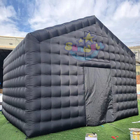 Tente gonflable pour boîte de nuit, tente gonflable avec lumière led, tente cube gonflable pour la décoration