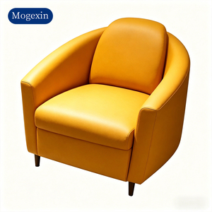 Luxury Curved Barrel Single Accent <b>Chair</b> Full <b>Padded</b> Upholstered Leisure <b>Chair</b> for Modern Home Living Room Corner - Product Image 6