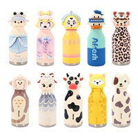 Nouvelle tasse isotherme en acier inoxydable pour enfants, mignonne et compacte, avec paille et motif de dessin animé, écologique, idéale pour la rentrée scolaire