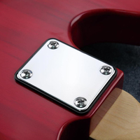 Vente en gros de plaque de manche de guitare électrique chromée à 4 trous en métal argenté ou noir pour guitare électrique ou basse ST
