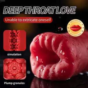 <b>vibrating</b> male masturbation device cup mouth design silicone stroking adult toy male Masturbation Toys - Product Image 6