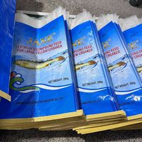 Sacs tissés en polypropylène résistants à l'eau, personnalisables, pour l'emballage d'aliments pour poissons, 20 kg, vente directe usine
