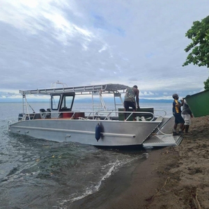Fabricant de bateaux de travail en aluminium soudé à console centrale de 9 m (30 pieds), <span class=keywords><strong>ferry</strong></span>, bateau de fret, petit bateau de débarquement - Product Image 2