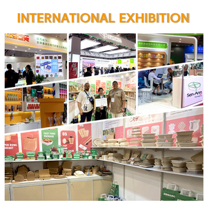 Senang07 faux אופנה העליון מרק במבוק חד דופן דלי מזון סלט takeawway קערה נייר קראפט - Product Image 6