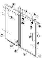 Promotion : Paroi de douche coulissante rectangulaire sans cadre, moderne, en pierre artificielle, verre trempé et alliage d'aluminium pour salle de bain DIN
