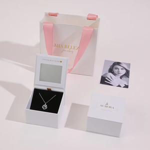 Custom Logo Fashion Magnetic Mirror Jewelry <b>Box</b> Jewelry Necklace Ring Gift Set Package <b>Box</b> Hot Sell Jewelry Storage <b>Box</b> Premium - Product Image 4