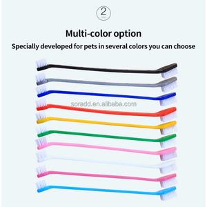 Brosse à dents double tête pour animaux de compagnie (chats et chiens) – Vente en gros usine 2024 – Faible MOQ – Prix abordable – Grandes et petites tailles - Product Image 4