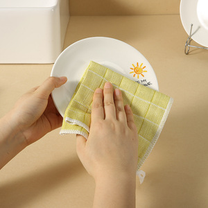 Square Kitchen Cleaning <b>Cloth</b> Mixed Colors Stripe Pattern <b>Absorbent</b> Durable For Pots And Pans - Product Image 4