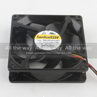 Ventilateur de refroidissement d'origine Sanyo 5V 24V 48V DC 12V 0.42A EC AC 9225 92X92X25MM 9CM longue durée de vie étanche 4 fils 9WL0912P4J001