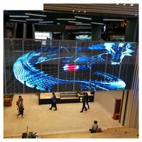 Panneaux d'affichage LED transparents à haute luminosité avec jusqu'à 80 % de transparence pour les ascenseurs des centres commerciaux, affichage numérique et signalétique directionnelle