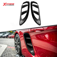 Prise d'air latérale XTREME en fibre de carbone sèche style GT4 pour Porsche 718 Boxster Cayman 982 2016 et plus Grille d'aération de garde-boue arrière