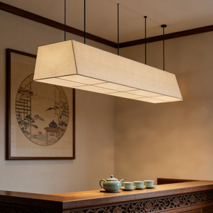 Rectangular Pendant <b>Light</b> E27 Led Anti Glare For <b>Dining</b> Room Cafe Restaurant Counter - Product Image 3
