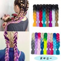 Extensions de tresses synthétiques pré-étirées Jumbo Wicks pour tresses africaines, style Box Braiding, effet crochet, teintes, collection Ultra Hair Expression