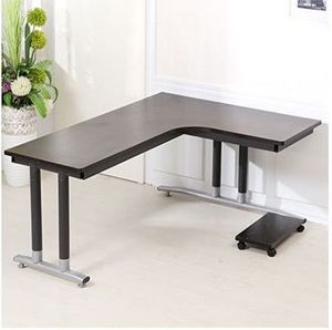 Bureau d'angle moderne en forme de L, table d'ordinateur blanche avec armoire mobile à 3 tiroirs, poste de travail ergonomique pour jeux, <span class=keywords><strong>studio</strong></span> à domicile - Product Image 4