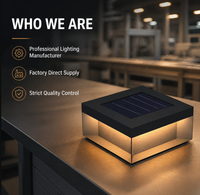 Lampe solaire de poteau IP65 étanche à quatre faisceaux, éclairage extérieur pour poteau de portail principal, lampe LED en acier inoxydable pour poteau de portail