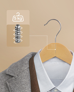 <span class=keywords><strong>SONGMICS</strong></span> – cintres en bois pour exposition de vêtements, porte-manteau antidérapant, cintres en bois, 20 pièces - Product Image 3