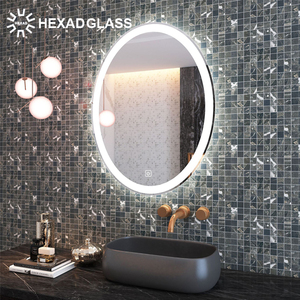 <span class=keywords><strong>Miroir</strong></span> de salle de bain LED intelligent et moderne, forme irrégulière élégante, écran tactile, pour hôtel, maquillage et salle de bain - Product Image 2