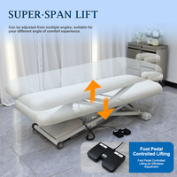 Lit de massage portable pour salon de beauté, lit d'examen de physiothérapie, table de traitement facial réglable en hauteur