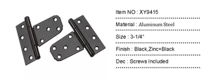 Cerniera a T rettangolare da 3.25 pollici resistente nero rivestito in alluminio acciaio inox cerniera <span class=keywords><strong>per</strong></span> recinzione in legno capannone porta <span class=keywords><strong>per</strong></span> animali domestici - Product Image 5
