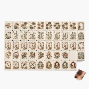 ชุดไพ่นกกระจอกอเมริกันแบบพกพา 160 ชิ้น ลายเต่าครีมมี่อะคริลิค 4 ชั้น พร้อมลายดอกไม้สลักลายด้วยมือ ดีไซน์พิเศษ - Product Image 1